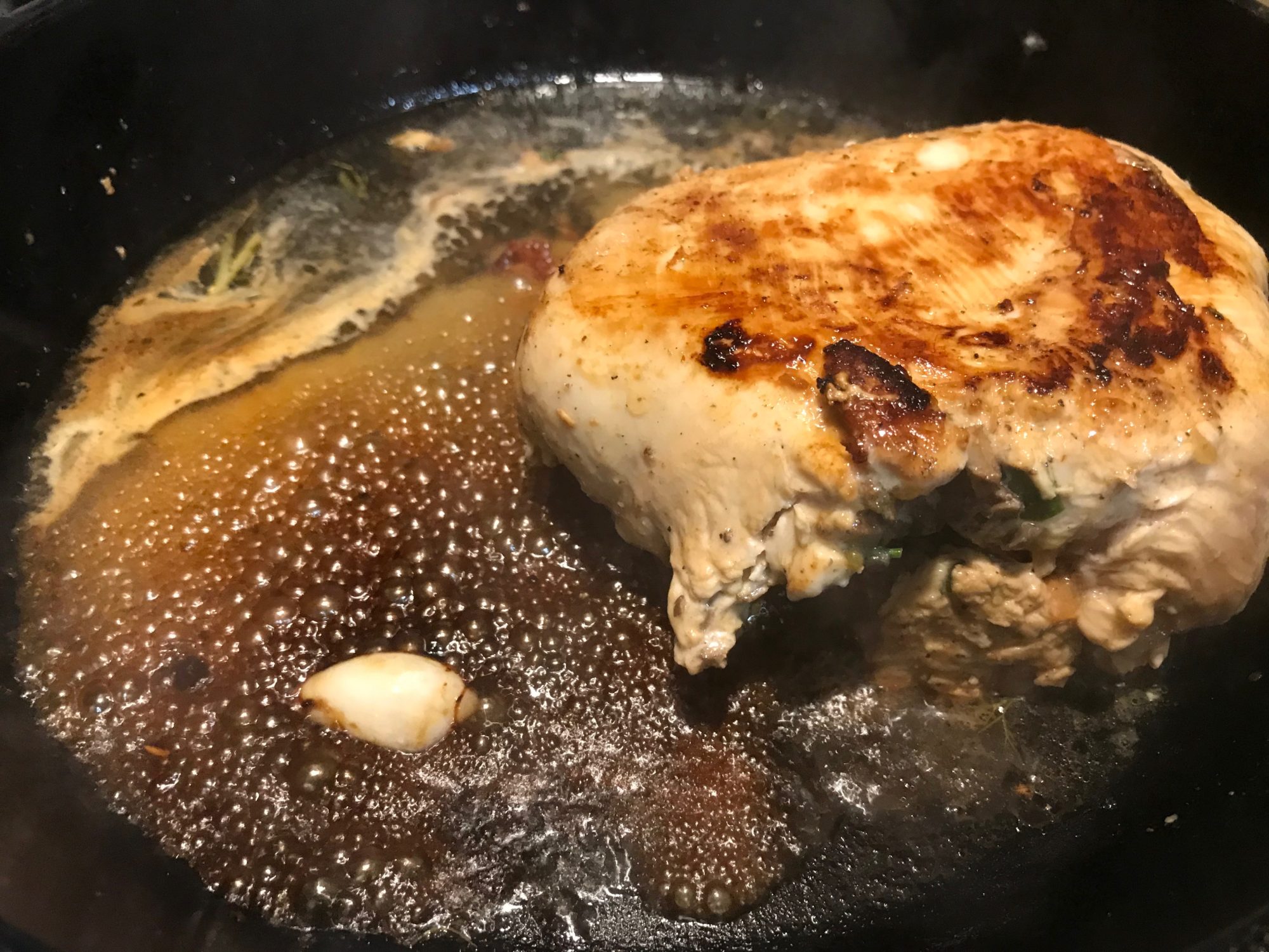 browning the chicken breast